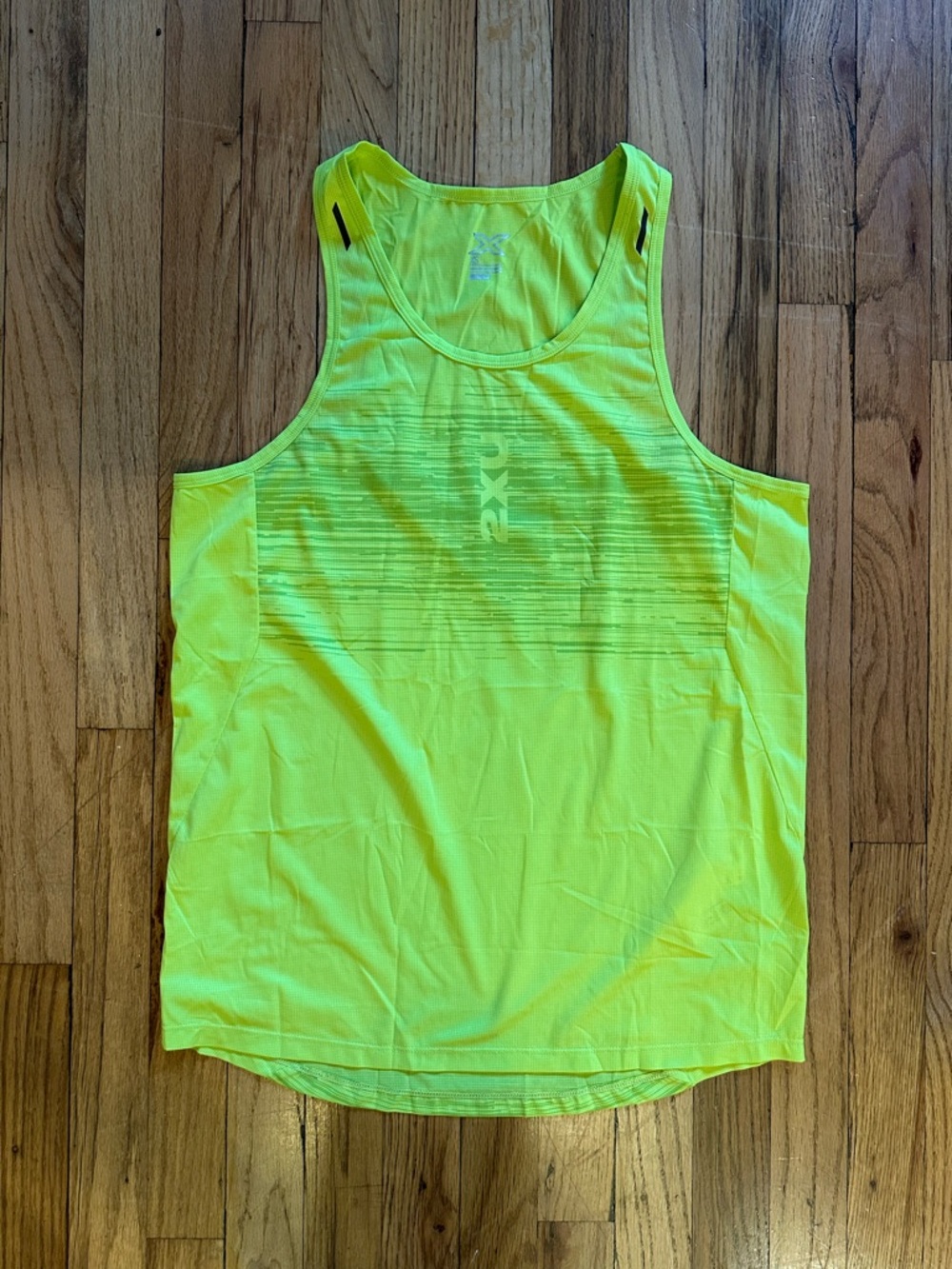 2XU Neon Yellow Men's Running Tank Top